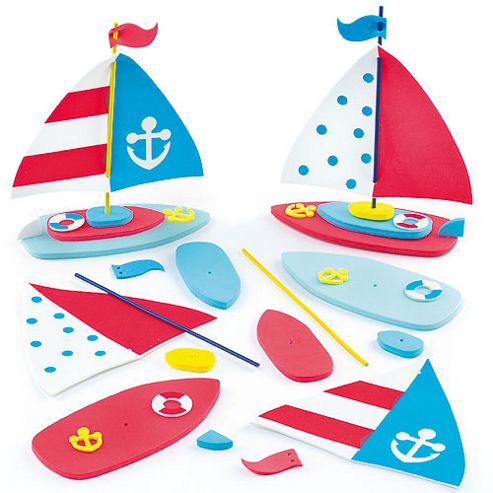 Image of 3d Foam Sailboat Craft Kits (pack Of 2)
