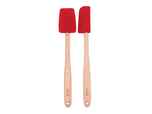 Image of Tala 1183 Silicone Spatula Wood Handle X2