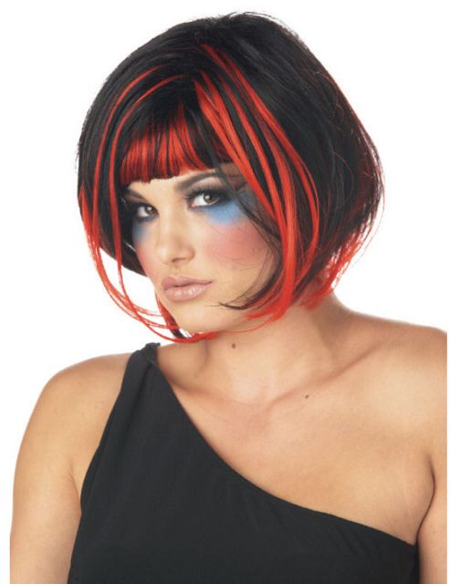 Image of Party Girl Wig - Red/black