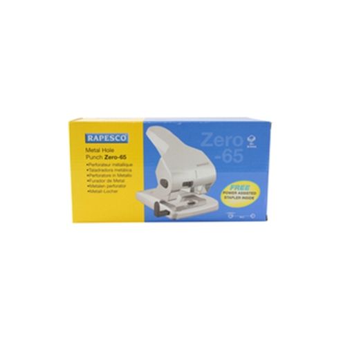 Image of Rapesco Zero 65 Punch 2-hole Heavy-duty With Lock-down Handle Capacity 65x 80gsm Silver Ref 0732