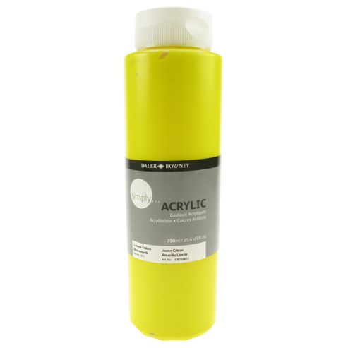 Image of Daler Simply Acrylic Lemon Yellow 750ml