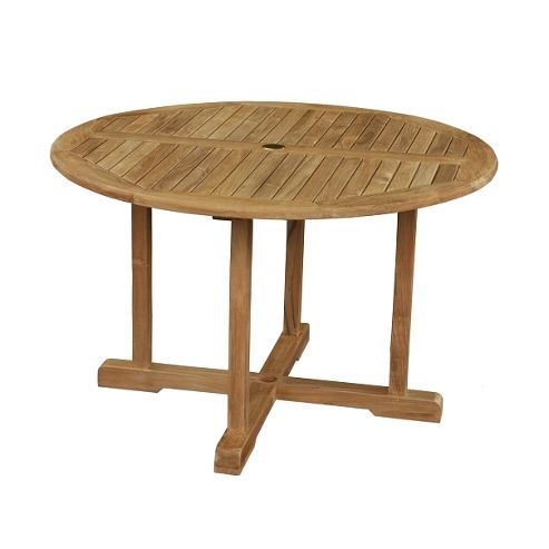 Image of Dalby Round Teak Table Fixed Leg