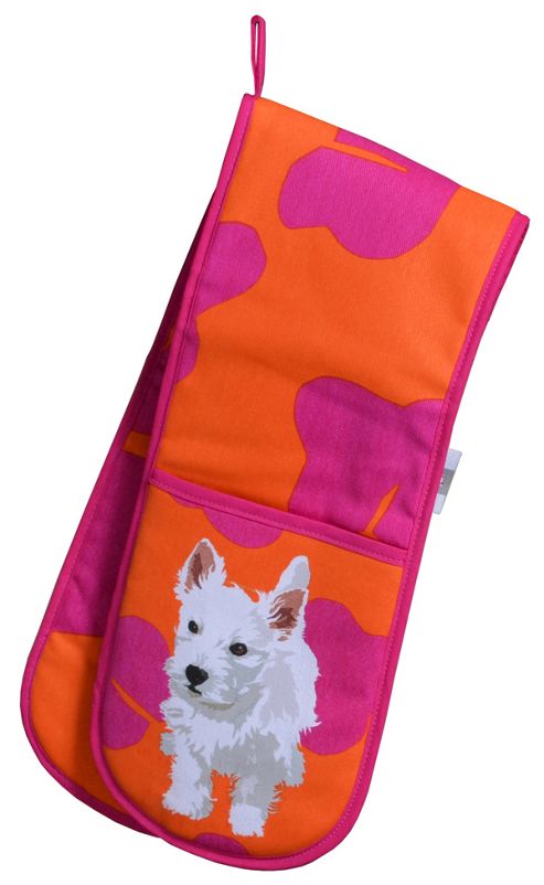 Image of Leslie Gerry Westie Design Double Oven Glove