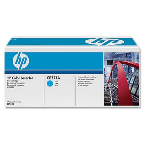 Image of Hp Ce271a Print Cartridge For Hp Colour Laserjet Printers - Black