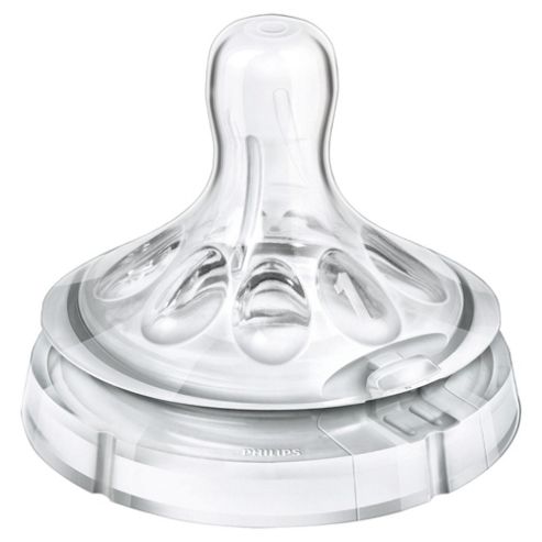 Image of Philips Avent Scf652/27 Natural 2 Hole Bottle Teat Slow Flow 1m+