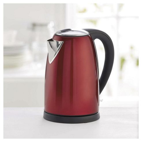 Image of Tesco Jkl13r 3kw Ss Kettle Red