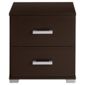 Fresno 2 Drawer Bedside, Brown