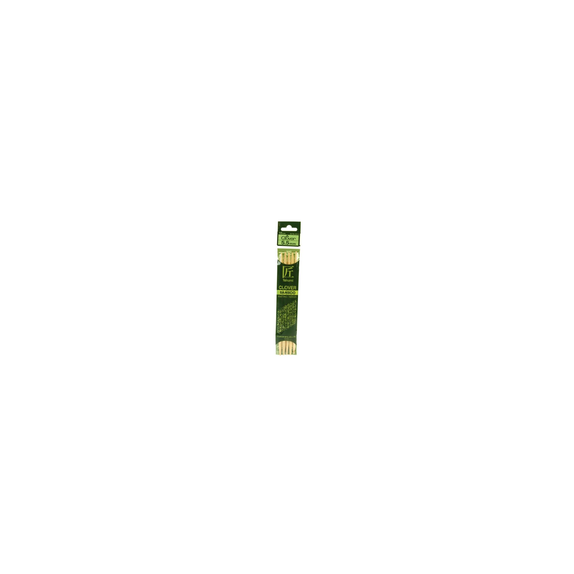 Clover Takumi Bamboo Knitting Needles 55mm 5pk