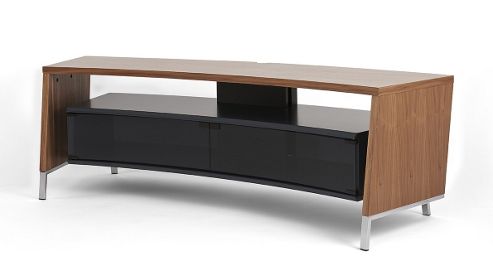 Image of Off-the-wall Curve 1500 Walnut Tv Stand