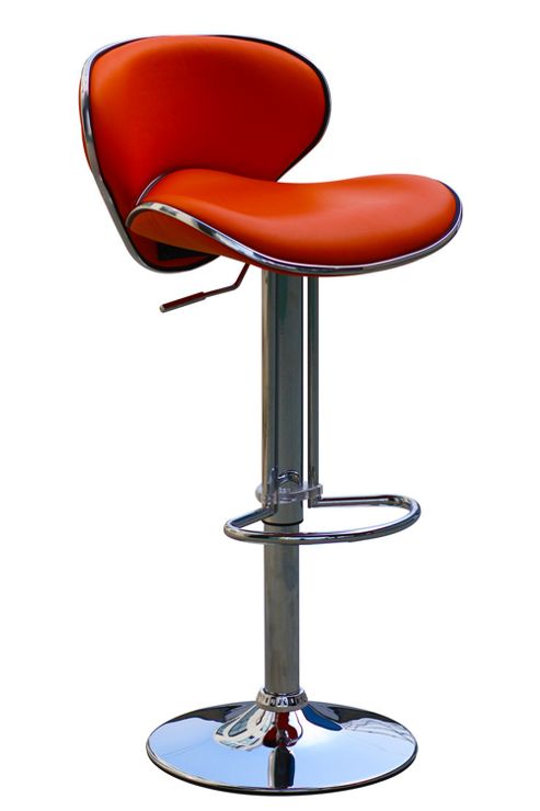Image of Wilkinson Furniture Nigella Adjustable Bar Stool With Step - Orange