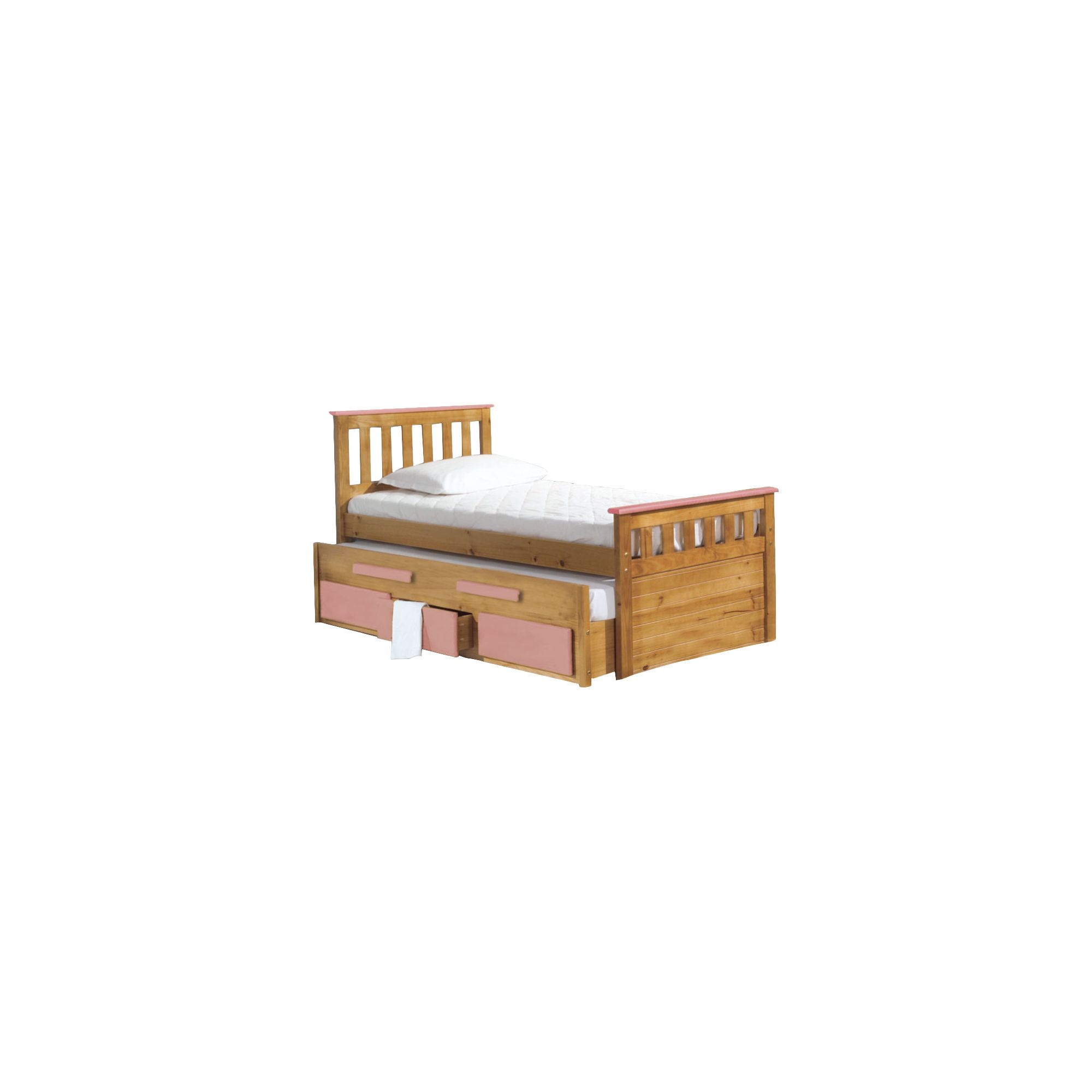 Verona Bergamo Captains Bed with Guest Bed - Antique Pink drawers at Tesco Direct