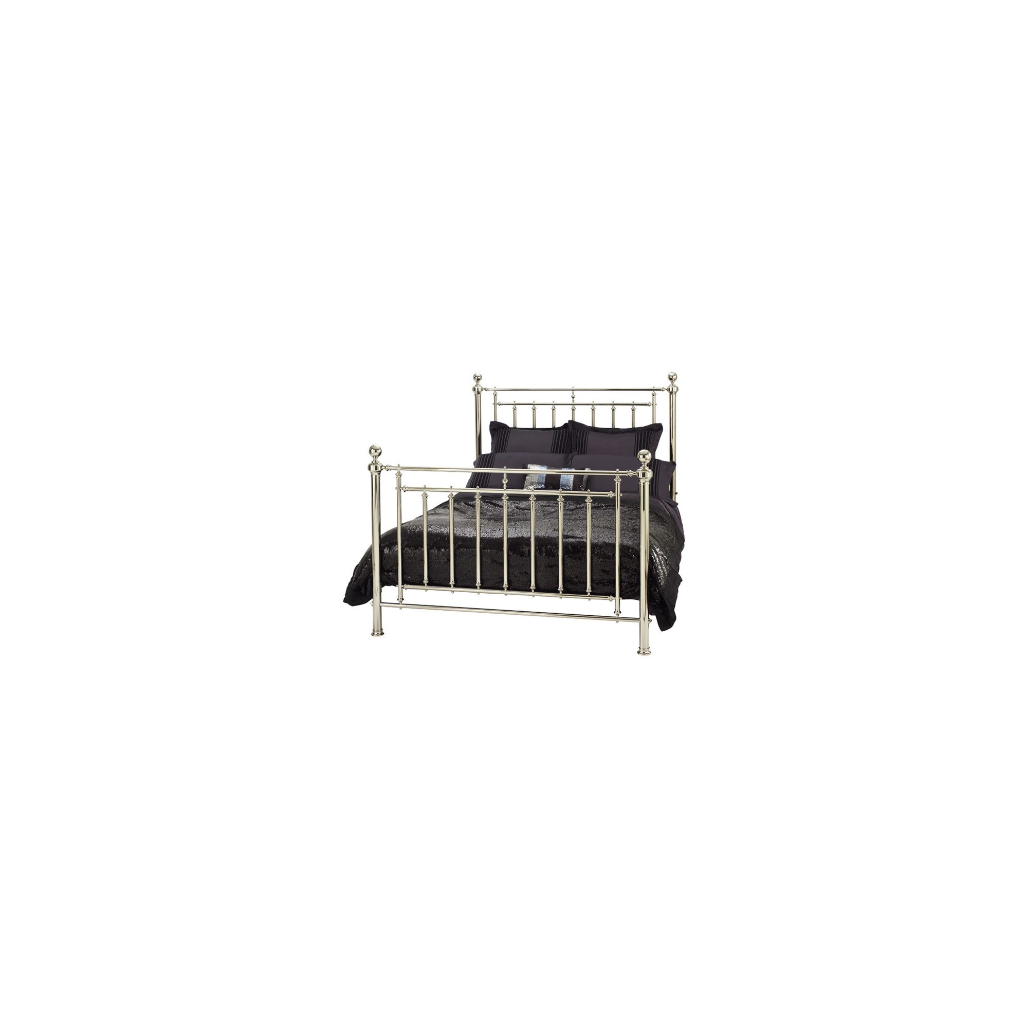 Serene Furnishings Solomon Bed - King - Nickel at Tesco Direct