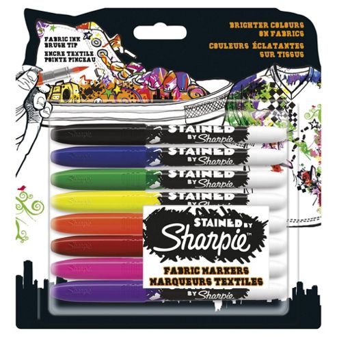 Image of Stained By Sharpie Fabric Markers, 8 Pack