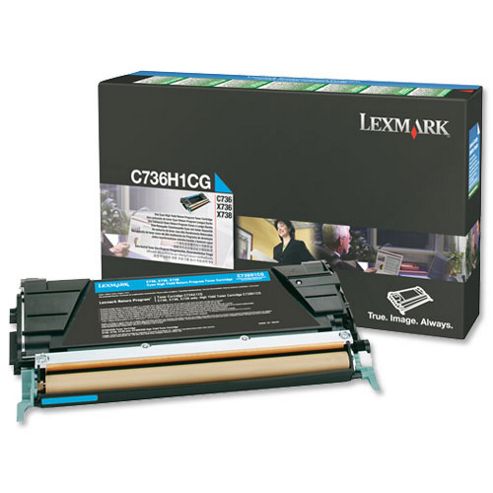 Image of Lexmark C736, X736, X738 Toner Cartridge (10k) - Cyan