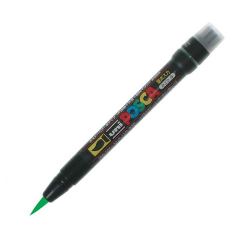 Image of Uni Pcf-350 Posca Brush Markers Green