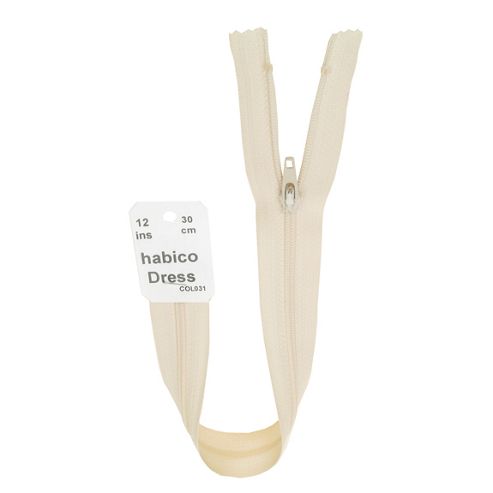 Image of Dress Zip - 30cm - Ecru