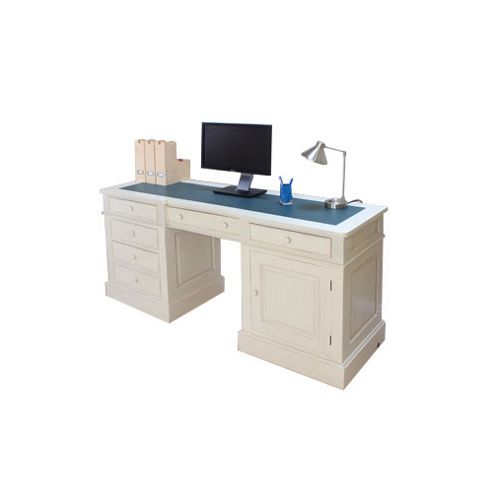 Image of Cadence Solid Mahogany Twin Pedestal Computer Desk