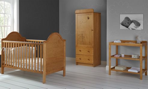 Image of Obaby B Is For Bear 3 Piece Furniture Set - Country Pine