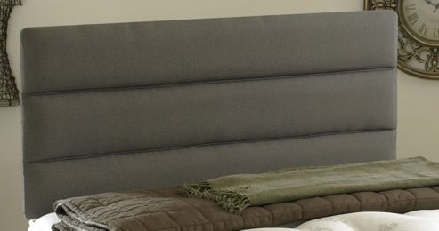 Image of Home & Haus Diamond Carmel Silver Upholstered Headboard - Small Double