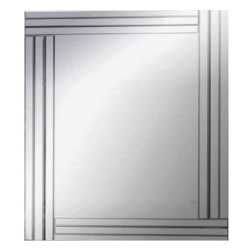 Image of Total Mirrors Rectangle Mirror With Clear Stripes - Large