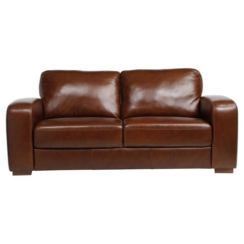 Image of Idaho Medium 3 Seater sofa Leather Antique Chestnut