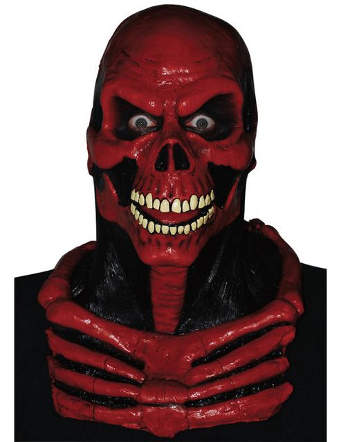 Image of Red 'n' Shoulders Skeleton Mask