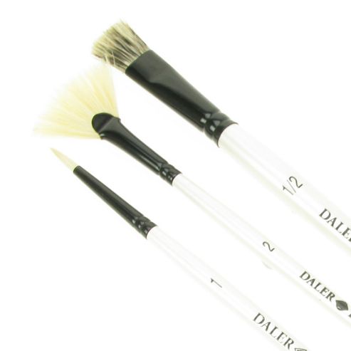 Image of Daler Simply All Purpose Brush Set - Red Wallet 18