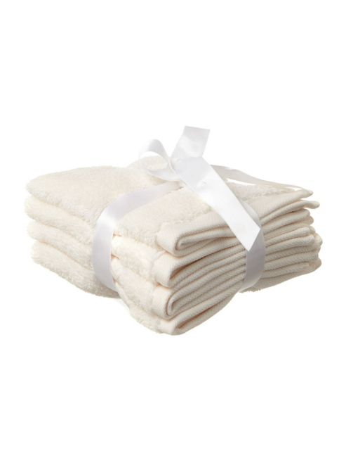 Image of Hotel Collection Zero Twist Face Cloth Set Of 4 In Cream