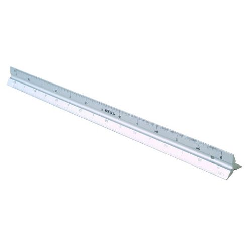 Image of 300mm (12-inch) Six Scale Triangle Ruler