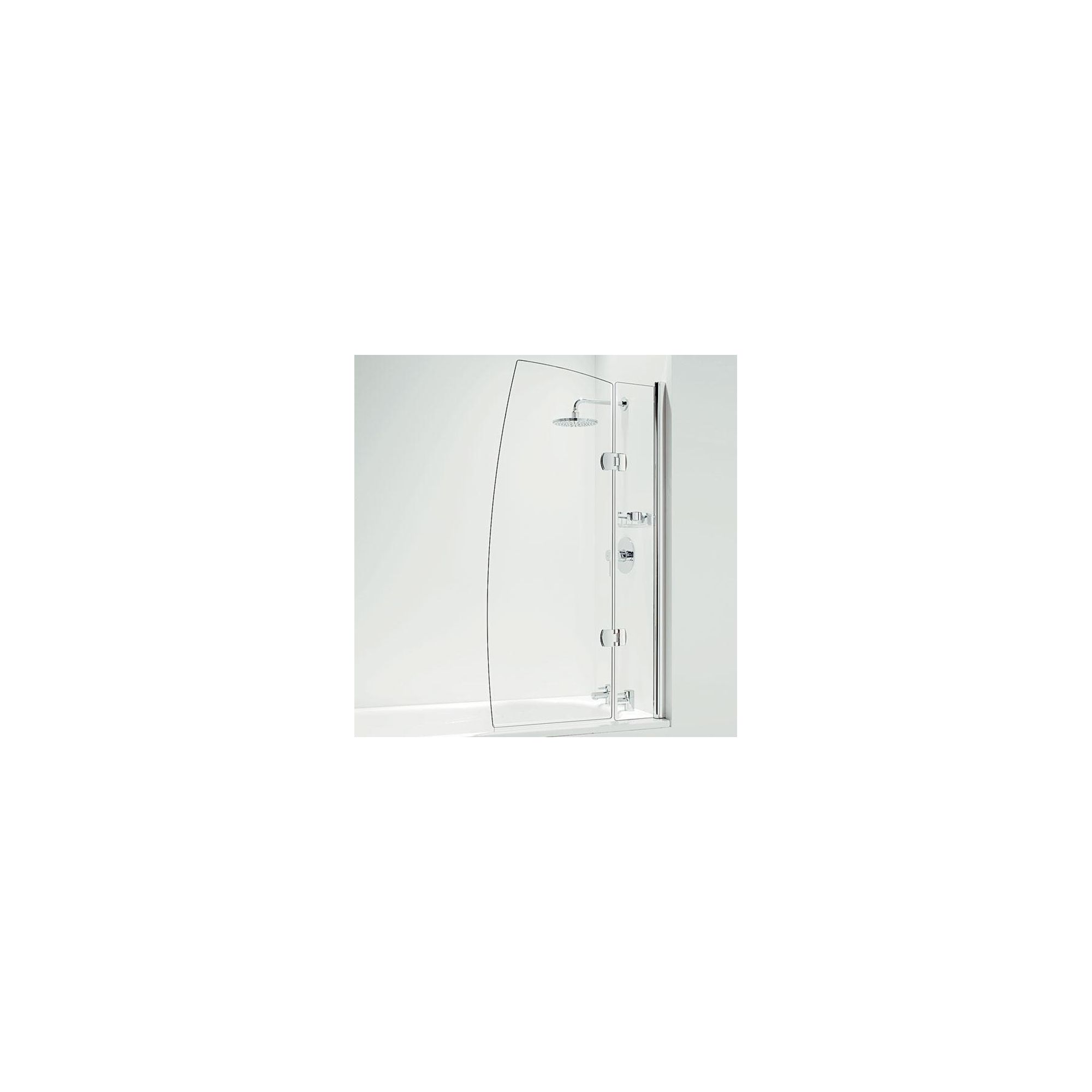 Coram Designer Hinged Sail Bath Screen 1400mm High x 800mm Wide - 5mm Glass at Tesco Direct