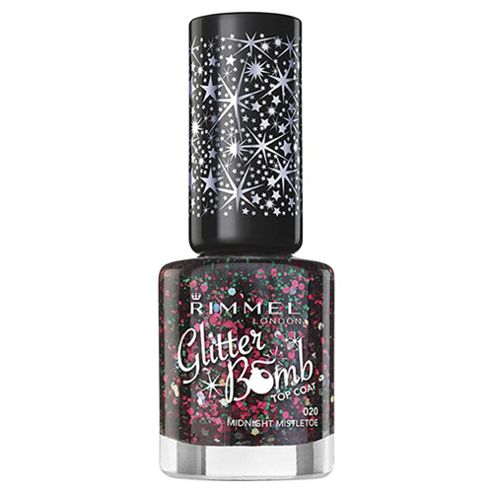 Image of Rimmel Glitter Bomb Nail Top Coat- Midnight Mistletoe