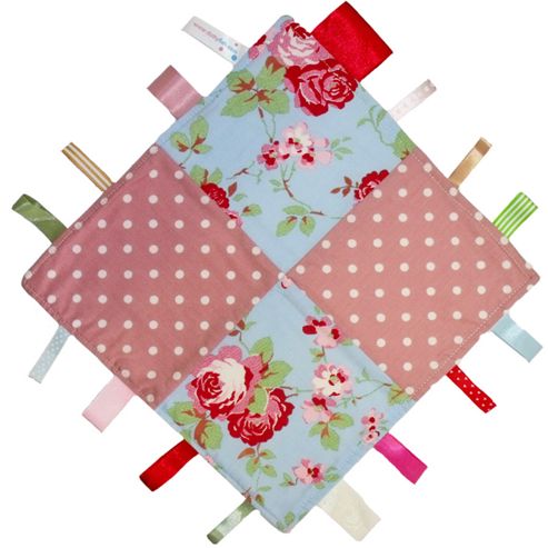 Image of Dotty Fish Baby Tag Blanket - Cath Kidston Blue Rosali