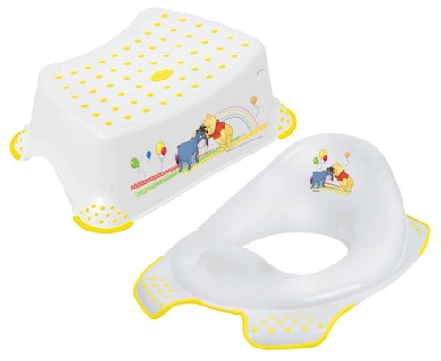 Image of Disney Winnie The Pooh Toddler Toilet Training Seat & Step Stool Combo - White