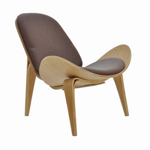 Image of Hans J Wegner Replica Ch07 Shell Chair Brown