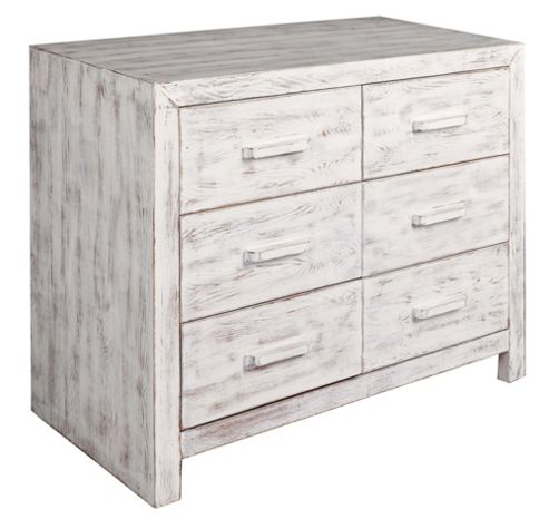 Image of Home Essence Portobello 6 Drawer Chest - Medium (80 Cm H X 90 Cm W X 45 Cm D)