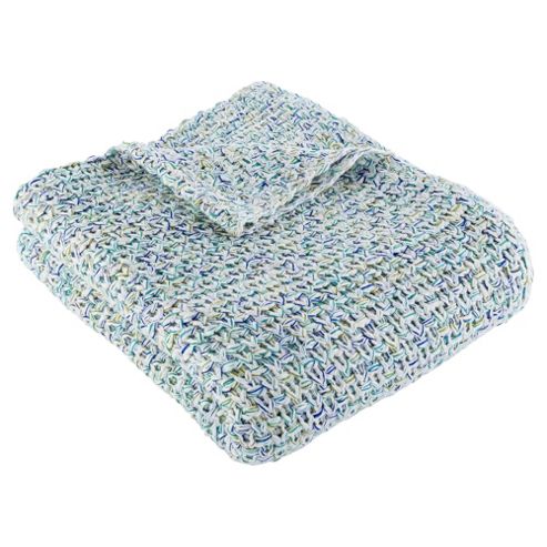 Image of Chunky Ombre Knit Throw, Blue