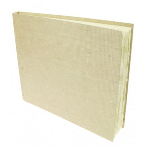 Image of Handmade Paper Hardback Sketchbook Large, White Rough, 21cm X 25cm. 210gsm