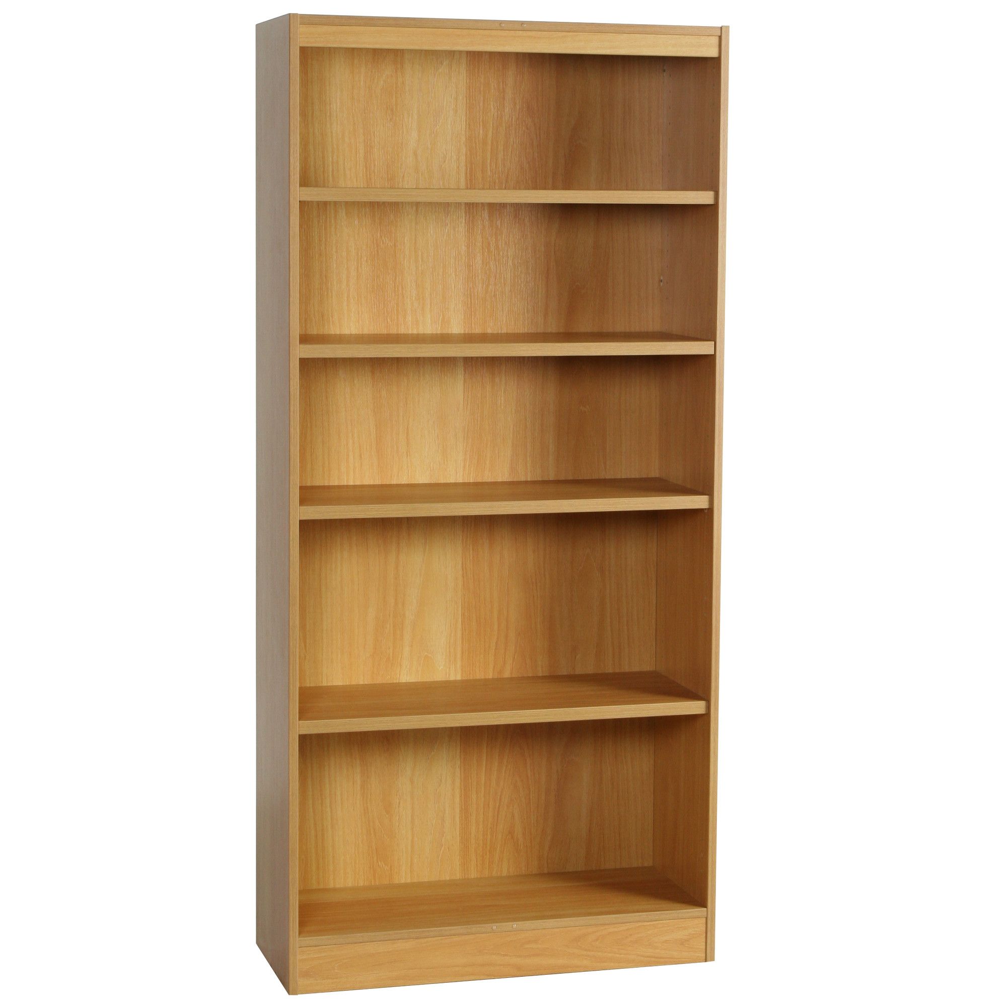 Enduro Five Shelf Tall Narrow Bookcase - Teak at Tesco Direct