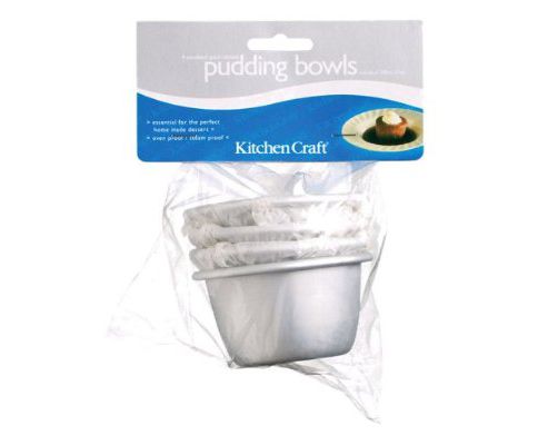 Image of "kitchen Craft Anodised Aluminium Mini Pudding Moulds 7.5cm, Set Of Four, Bagged"