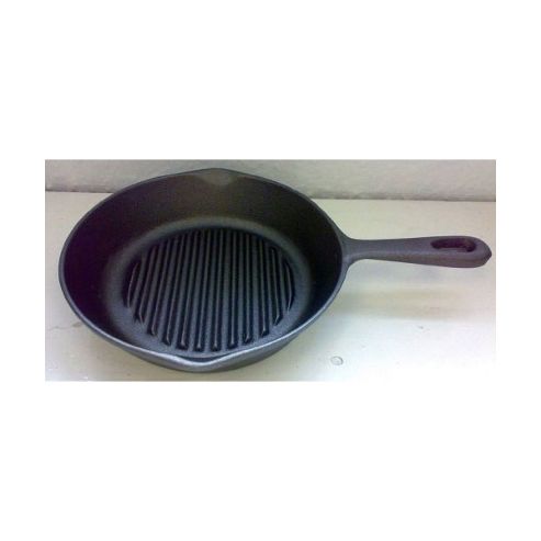 Image of Chefset Cast Iron Ribbed Round Skillet - 26cm
