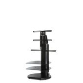 Off The Wall Origin II TV Stand - Black / Black glass