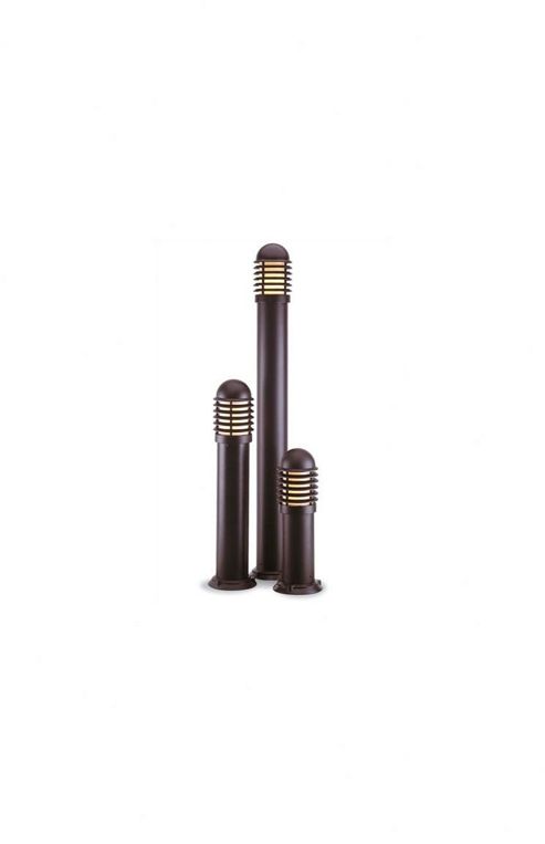 Image of Firstlight Small Bollard In Black - No - E27 Bulb