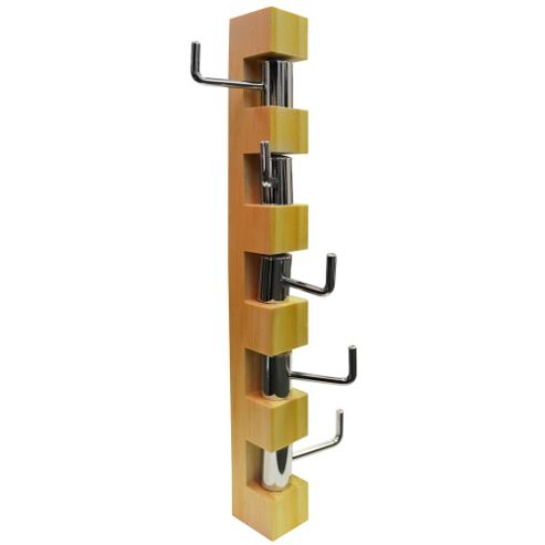 Image of Vertical Wall Coat Hooks / Towel Hanger - Pine
