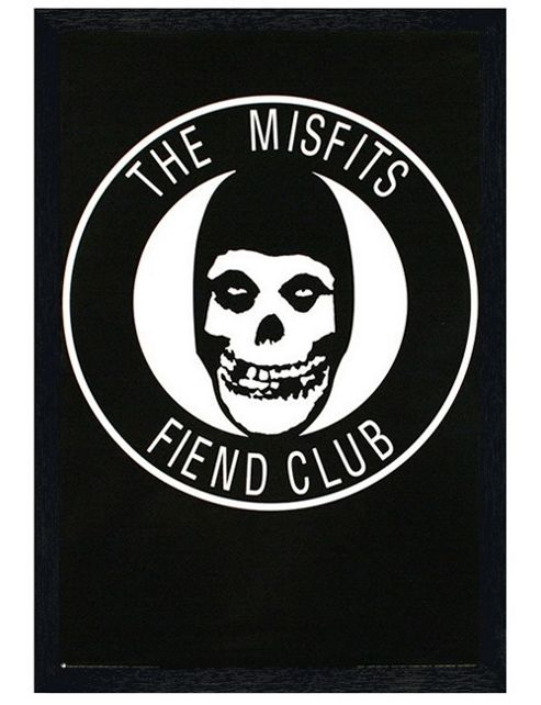 Image of The Misfits Black Wooden Framed Fiend Club Poster
