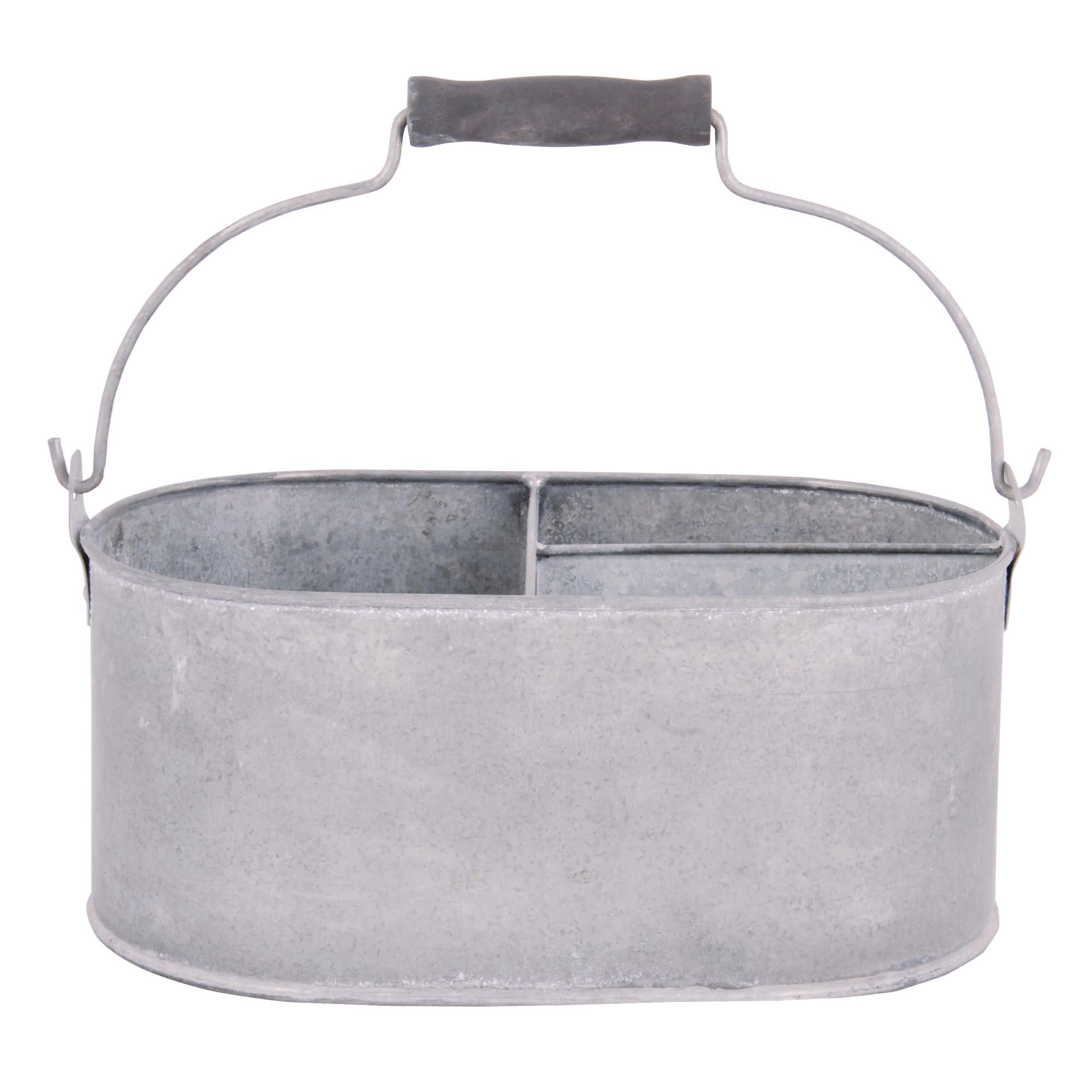 Fallen Fruits Old Zinc Oval Basket With Storage, Small Fallen Fruits Old Zinc Oval Basket With Storage, Small