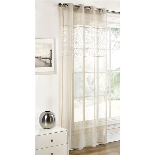 Image of Dreams And Drapes Paloma Cream 52x90 Inches ( 132x228cm) Eyelet Single Curtain