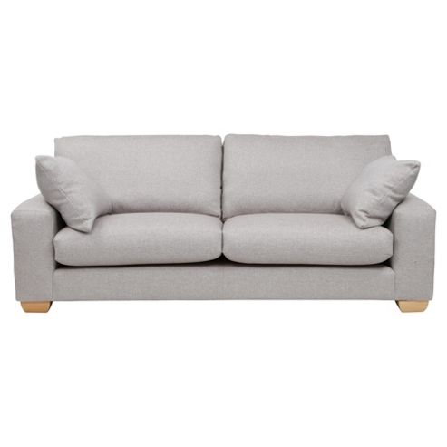 Image of Whitstable Large 3 Seater Tweed Sofa, Pebble