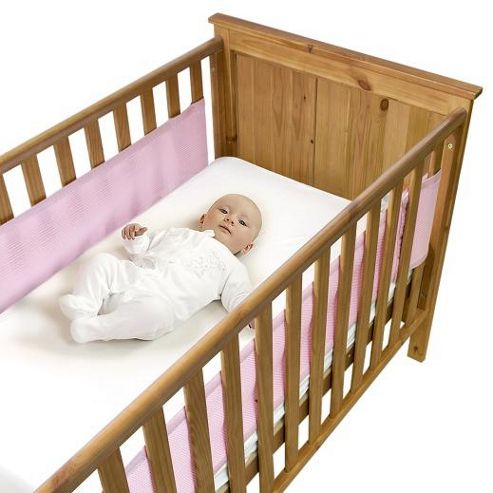 Image of Safe Dreams Cot Wrap 2 Sided Pink