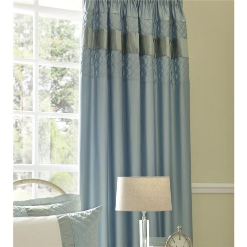 Image of Catherine Lansfield Classique Curtains 66x72cm Duck Egg