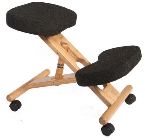 Image of Modal Kneeling Chair With Wood Frame - Charcoal